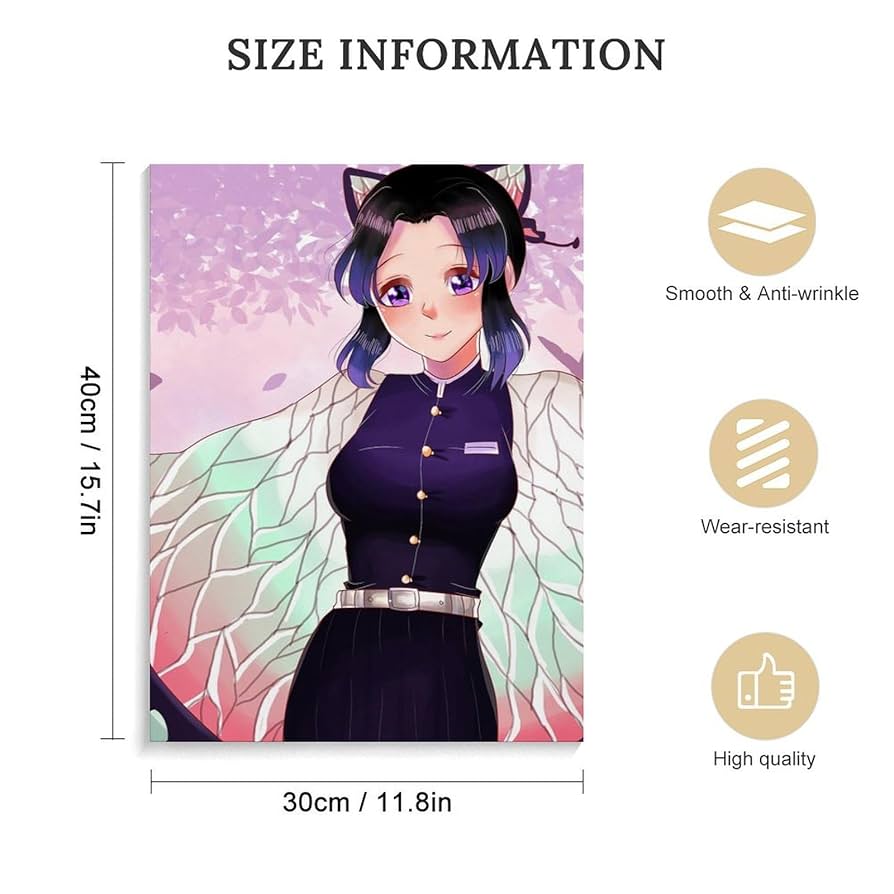 Amazon.co.jp: アートパネル 鬼滅の刃 虫柱 胡蝶 しのぶ 装飾画